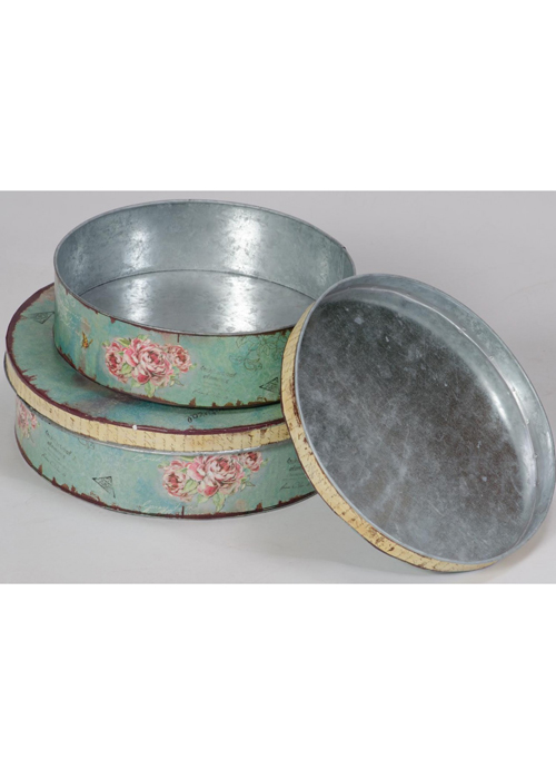 NYC098_2_Vintage Floral Rose Butterfly Storage Tins