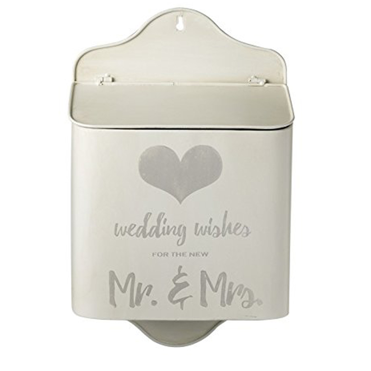 White Silver Grey Wedding Wishes Box Interior Flair