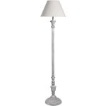16297 Distressed Grey White Floor Lamp