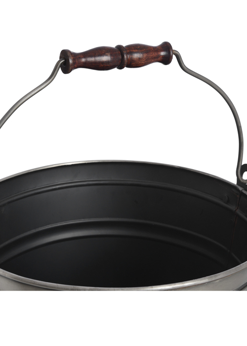 17540-c Antique Pewter Grey Kindling Bucket