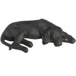 17922 Antique Black Lying Spaniel Ornament