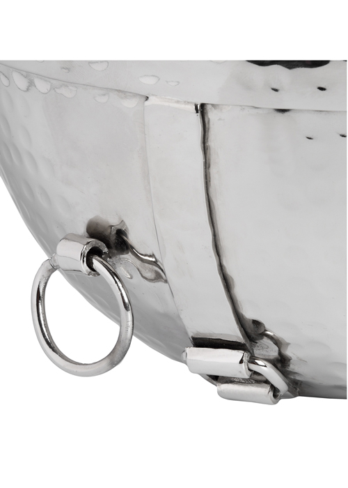 18607-b Polished Nickel Riding Hat Wine Cooler