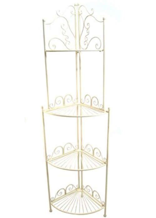 4212 Shabby Chic Cream Display Corner Shelves