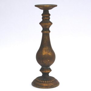 DB170SM Antique Gold Candle Stand Holder