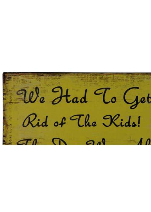 MHG076_1_‘The Dog Was Allergic’ Wall Retro Sign