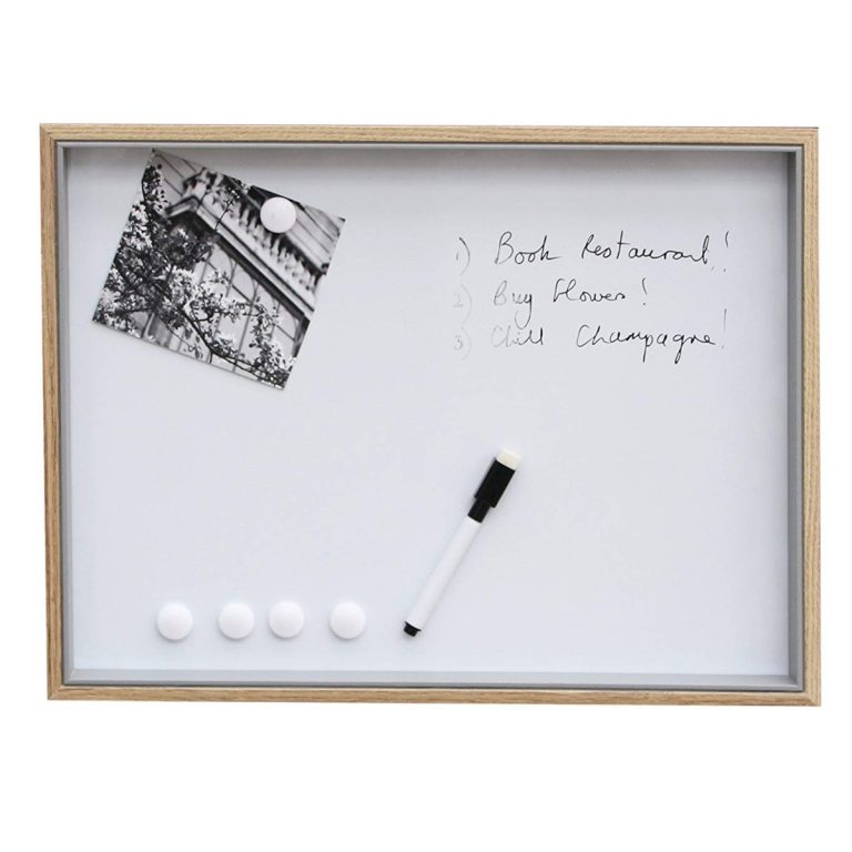 MP184_1 Wooden White Notice Board Interior Flair