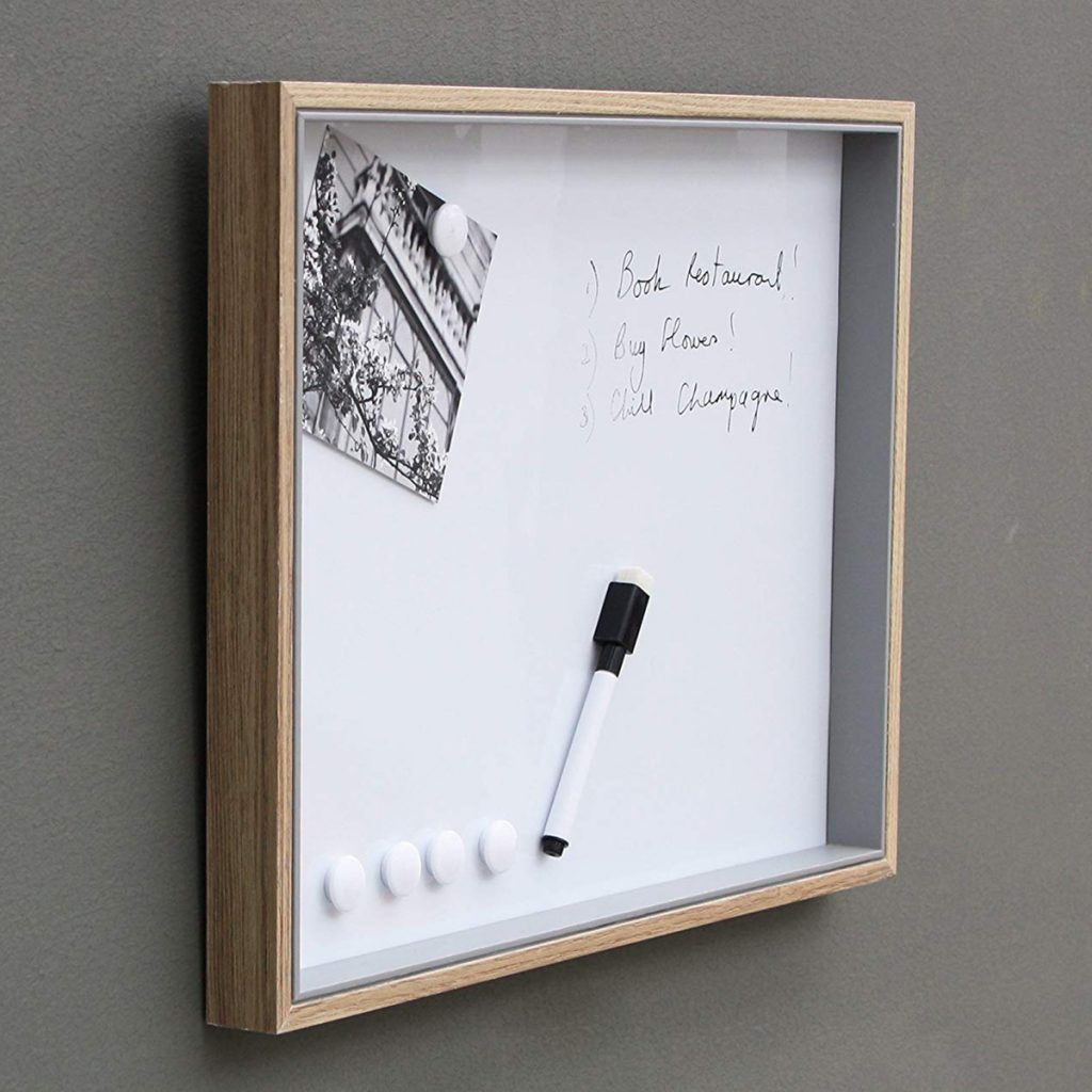 MP184_1 Wooden White Magnetic Notice Board 2
