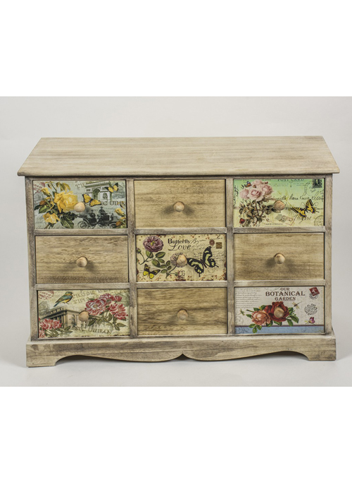 PAX004_1_Vintage Style Floral Chest of Drawers
