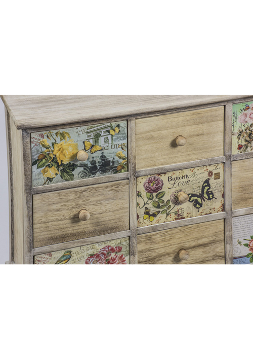 PAX004_2_Vintage Style Floral Chest of Drawers