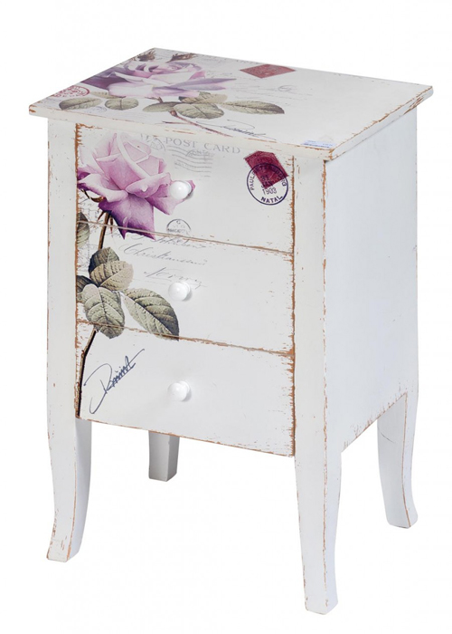 PFJ343_angled_Vintage Style Rose White Pink Side Table