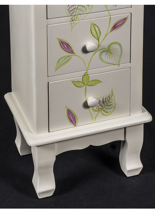 PGO058_2_Country Floral Grey Chest of Drawers
