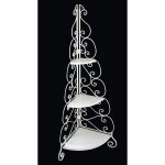 XX8910-AW Antique White Iron Corner Display Shelves