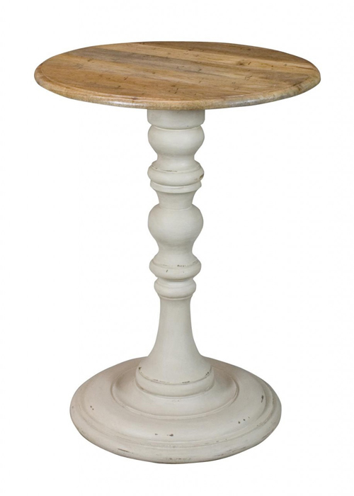 Shabby Chic Cream Wooden Pedestal Table