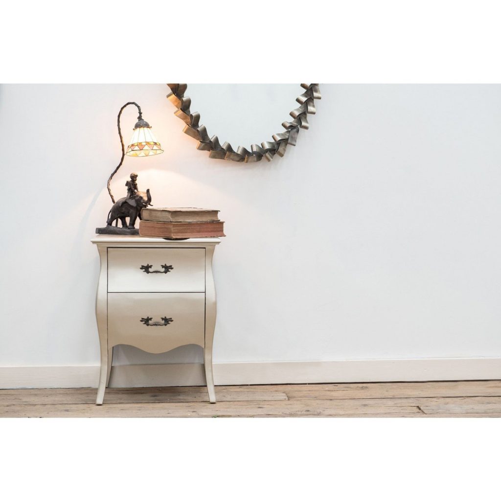 tmf-wd-2d-01_3 Rococo Style Matt Silver Bedside Table