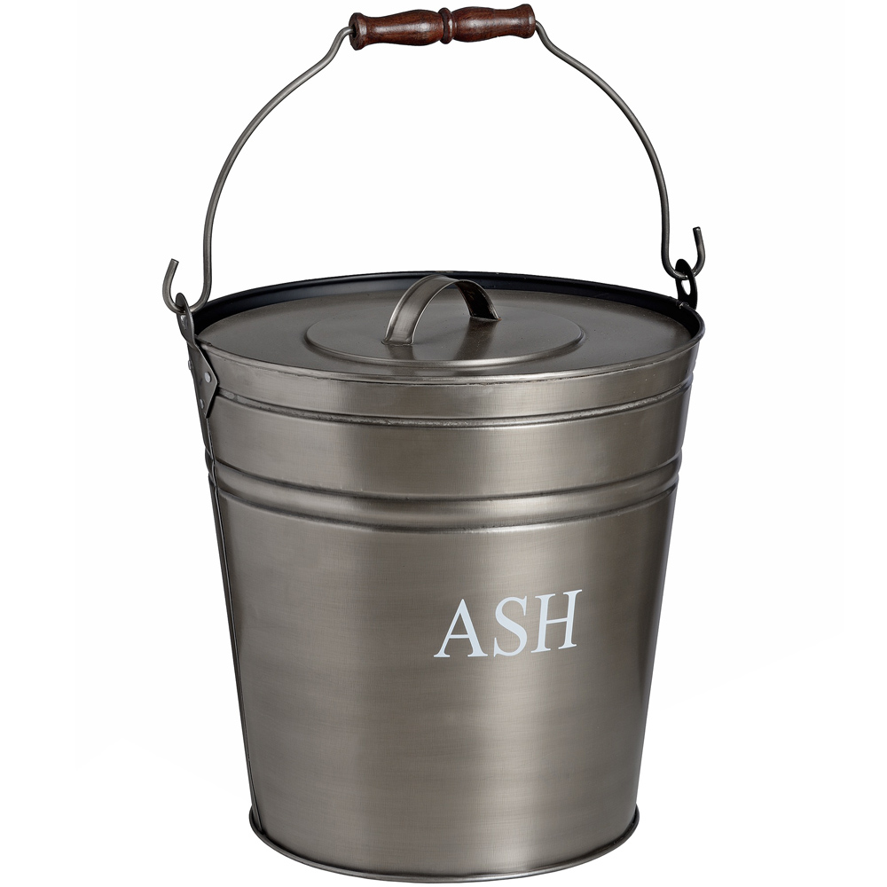 17539 Antique Pewter Grey Ash Bucket