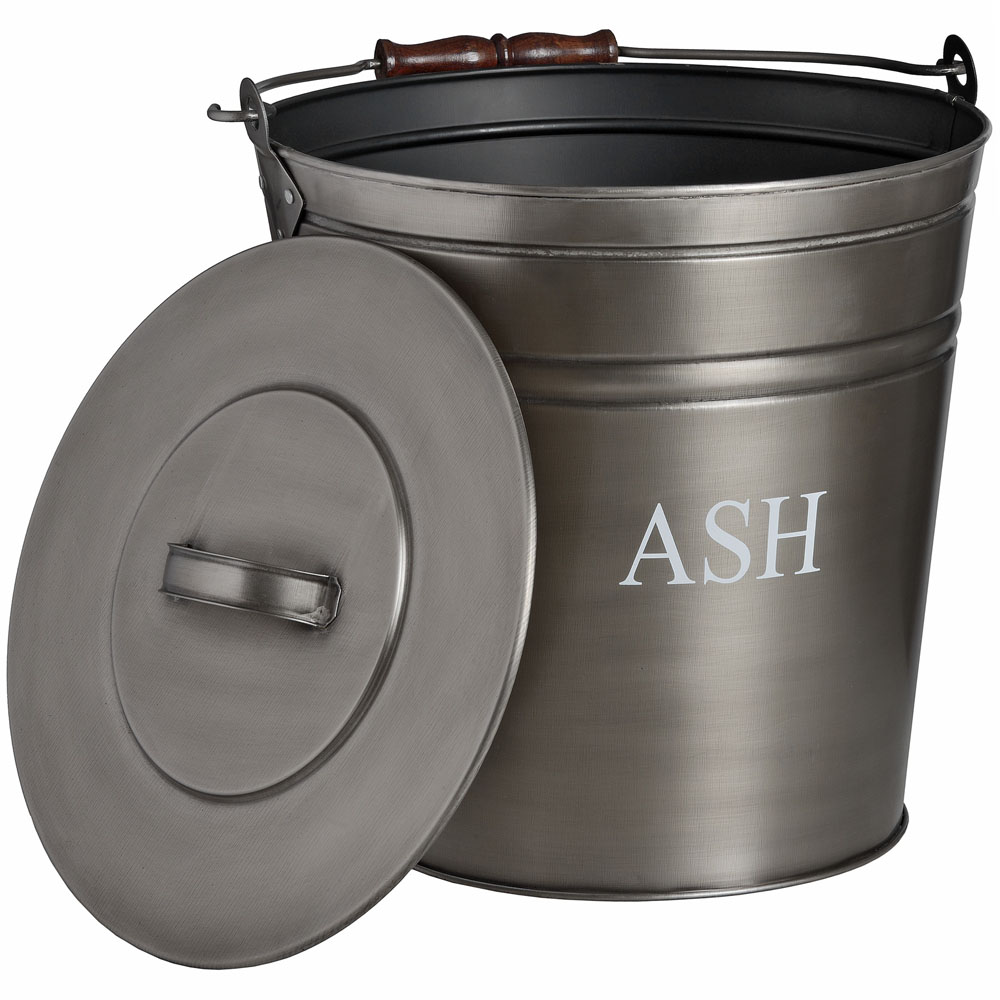 17539-a Antique Pewter Grey Ash Bucket