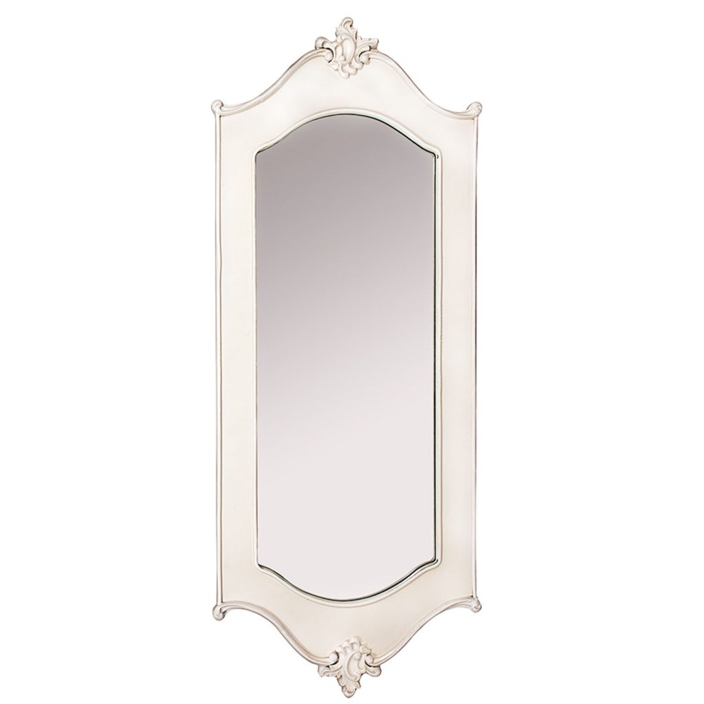 Antique Style Ivory Carved Wall Mirror