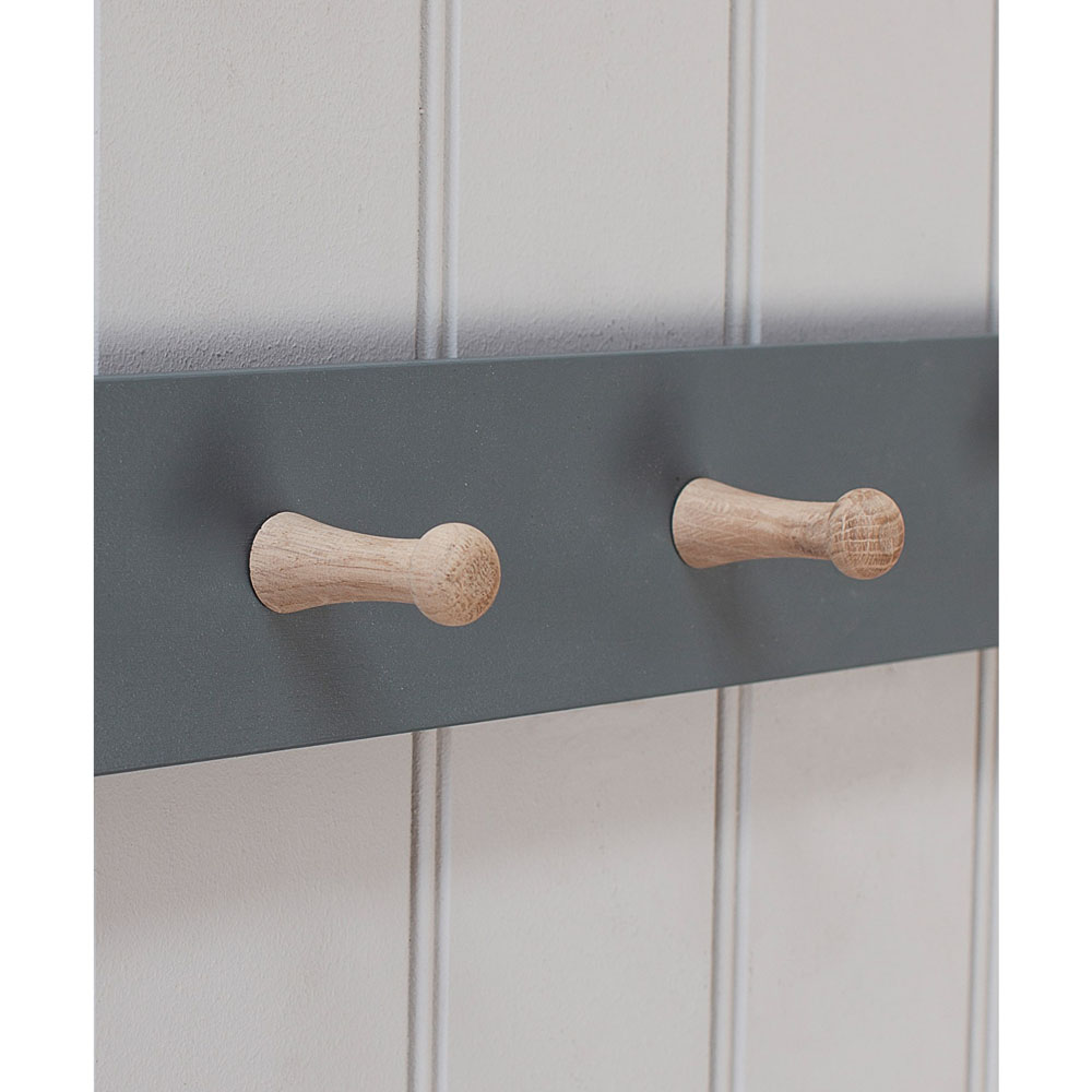 CHPR01 b Natural Oak Wooden Grey Keys Hooks