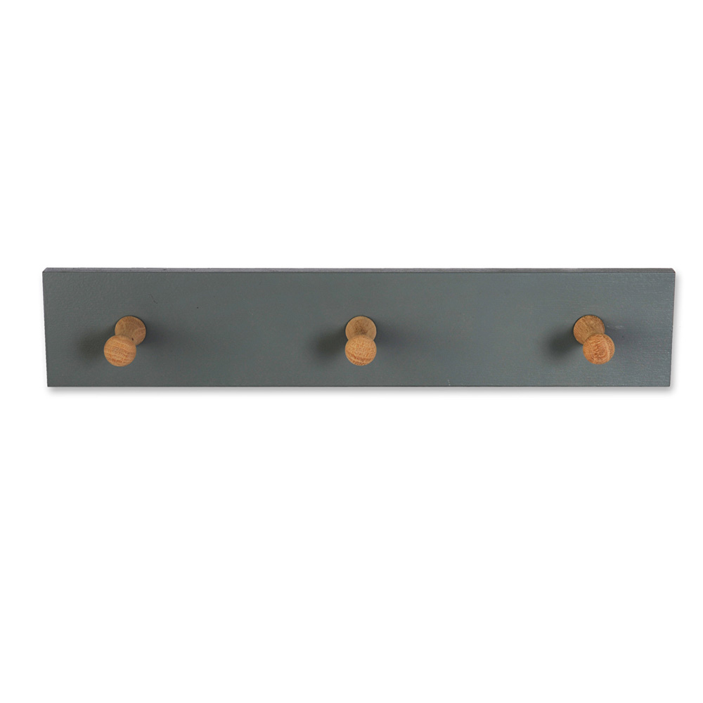 CHPR01 c Natural Oak Wooden Grey Keys Hooks