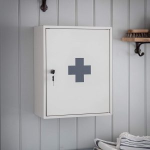 FACH02 b Vintage Style Cream First Aid Cabinet