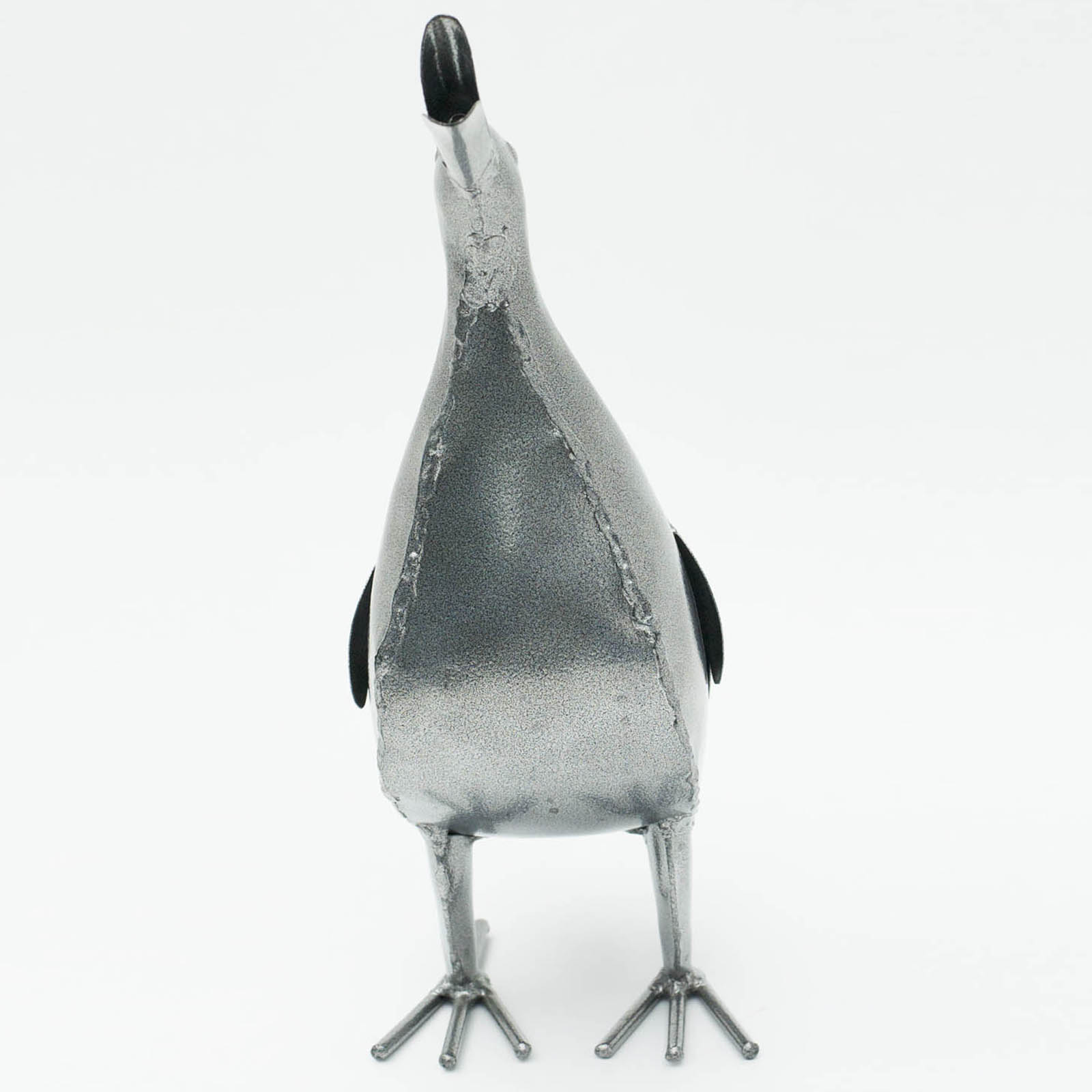 Handmade Singing Duck Silver Grey Metal Gardening Gift Ornament Watering Can Handmade Singing Duck Silver Grey Metal Gardening Gift Ornament Watering Can