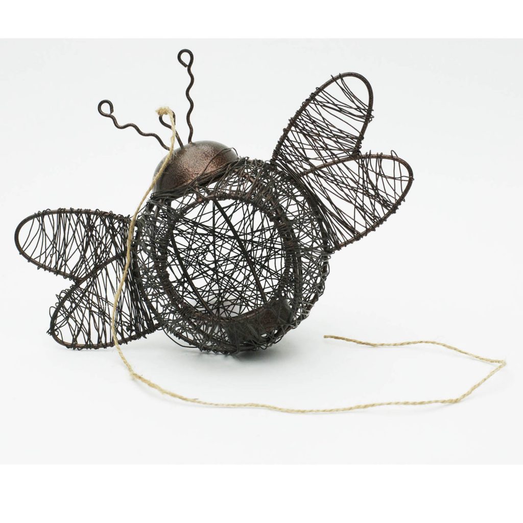 Hanging Bee Metal Tealight Candle Holder