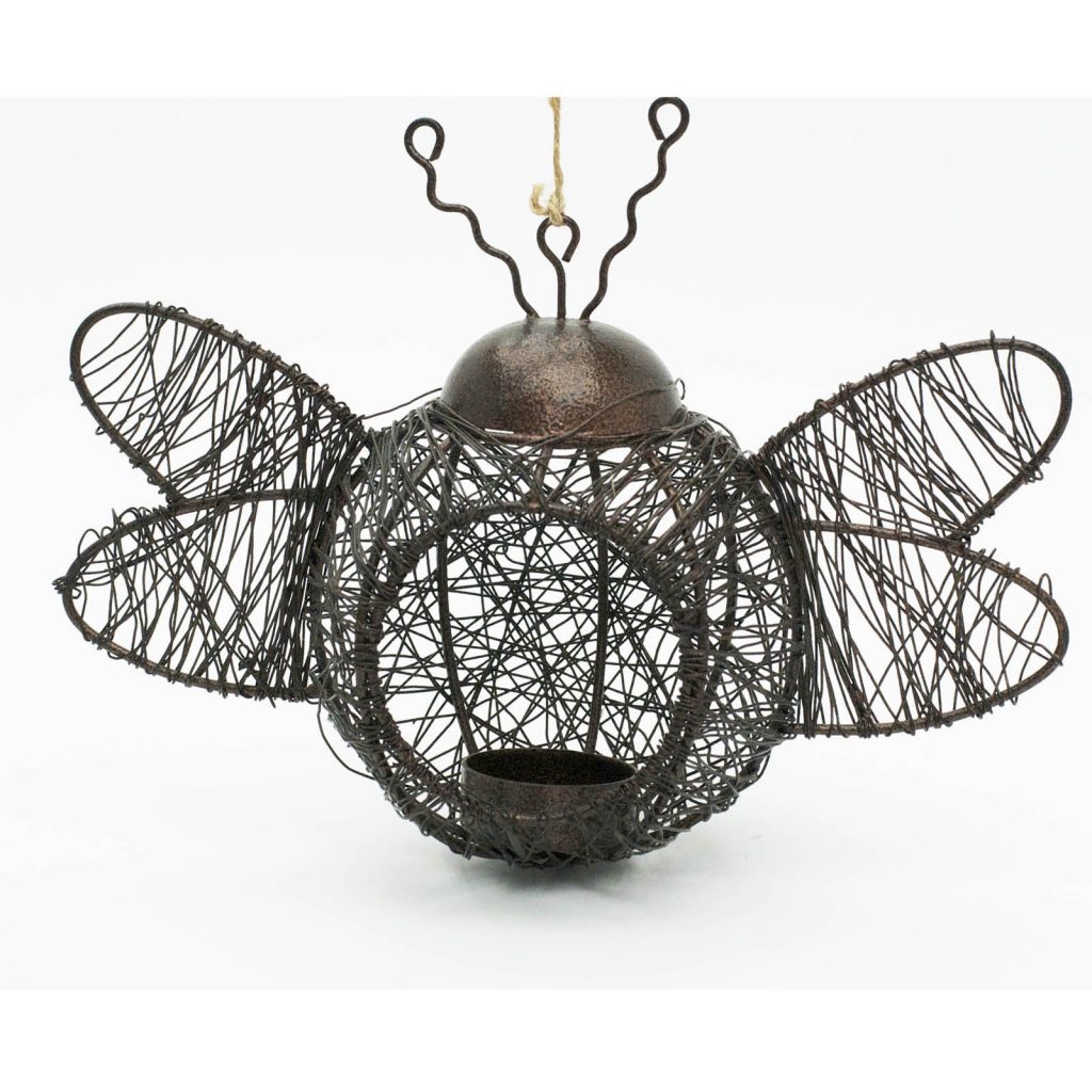 Hanging Bee Metal Tealight Candle Holder a