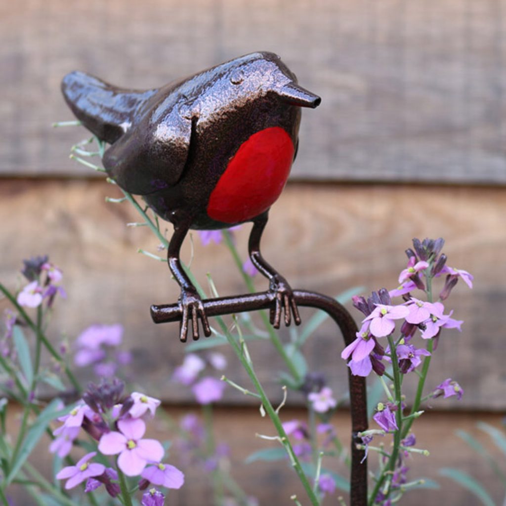 Metal Robin Garden Ornament Plant Stake a
