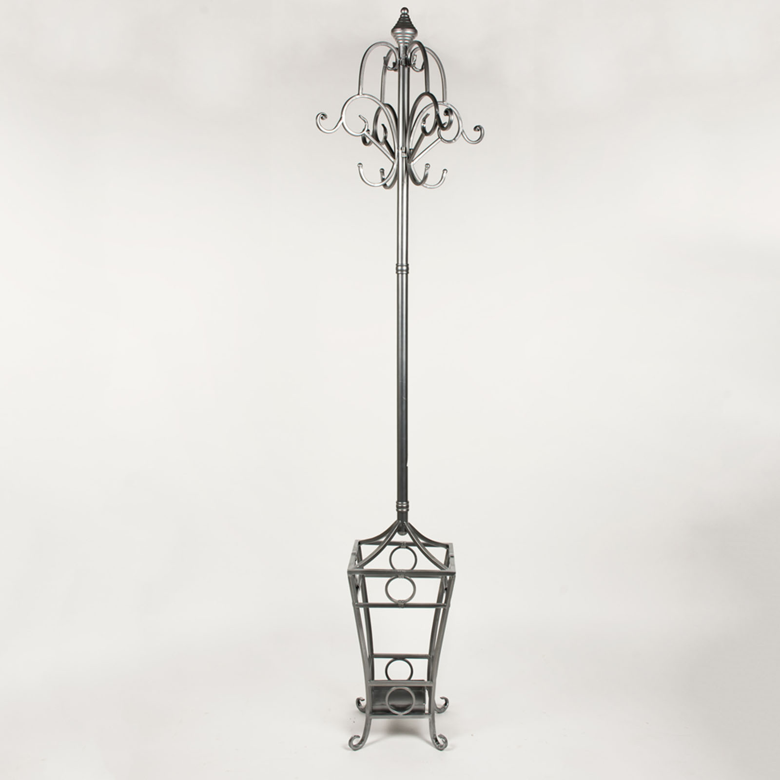 Ornate Silver Free Standing Coat Stand b Interior Flair