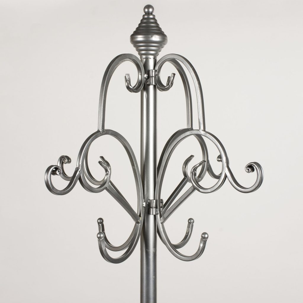 Ornate Silver Free Standing Coat Stand c