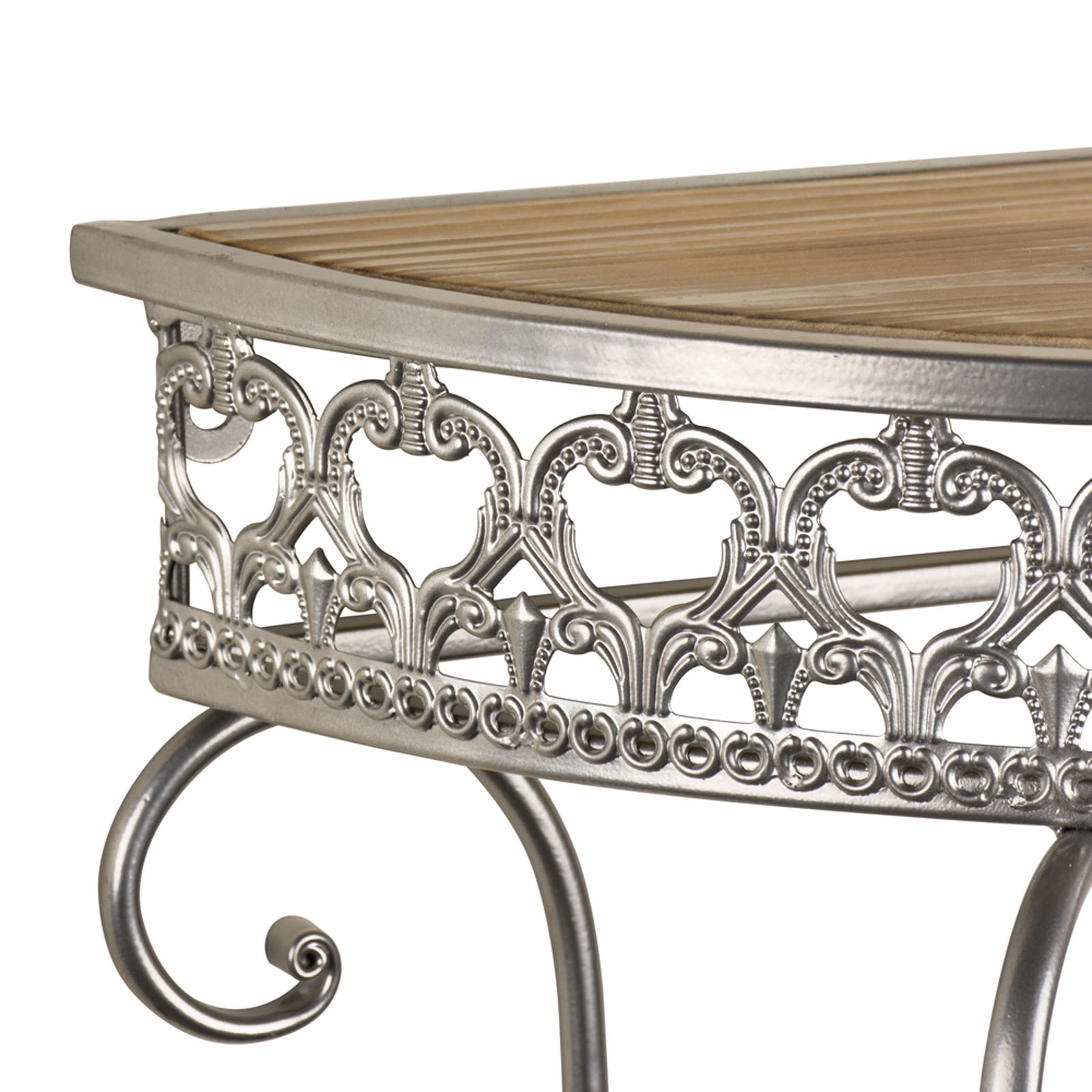 Ornate Vintage Style Silver Wall Sconce Shelf a Interior Flair