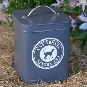 Slate Grey Cat Food Storage Tin a