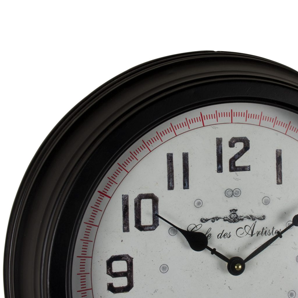 Vintage Style Café Des Artistes Wall Clock