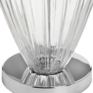 17594-a Elegant Glass Urn Grey Table Lamp