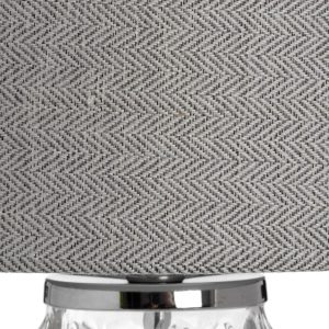 17594-b Elegant Glass Urn Grey Table Lamp