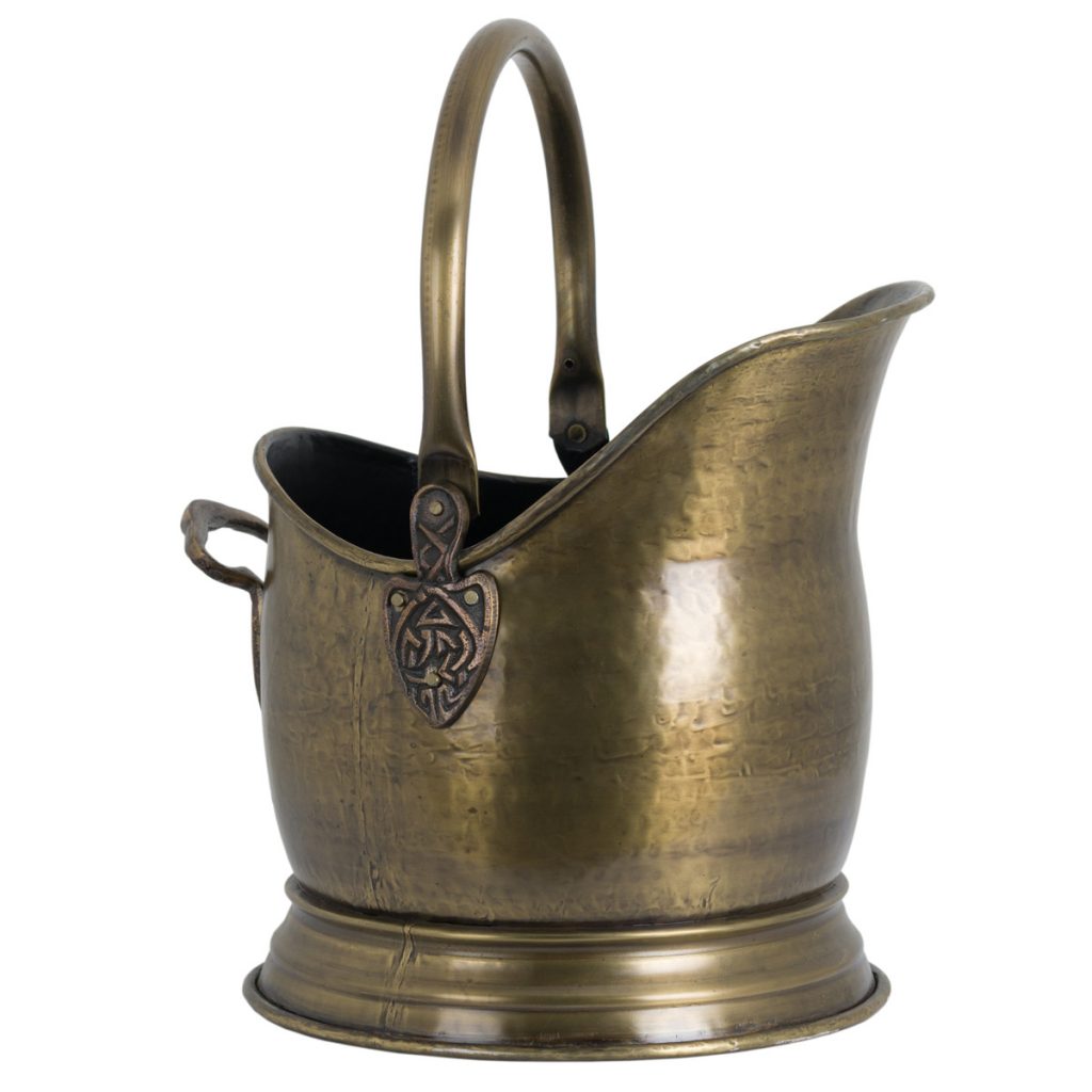 19088 Decorative Antique Brass Coal Scuttle