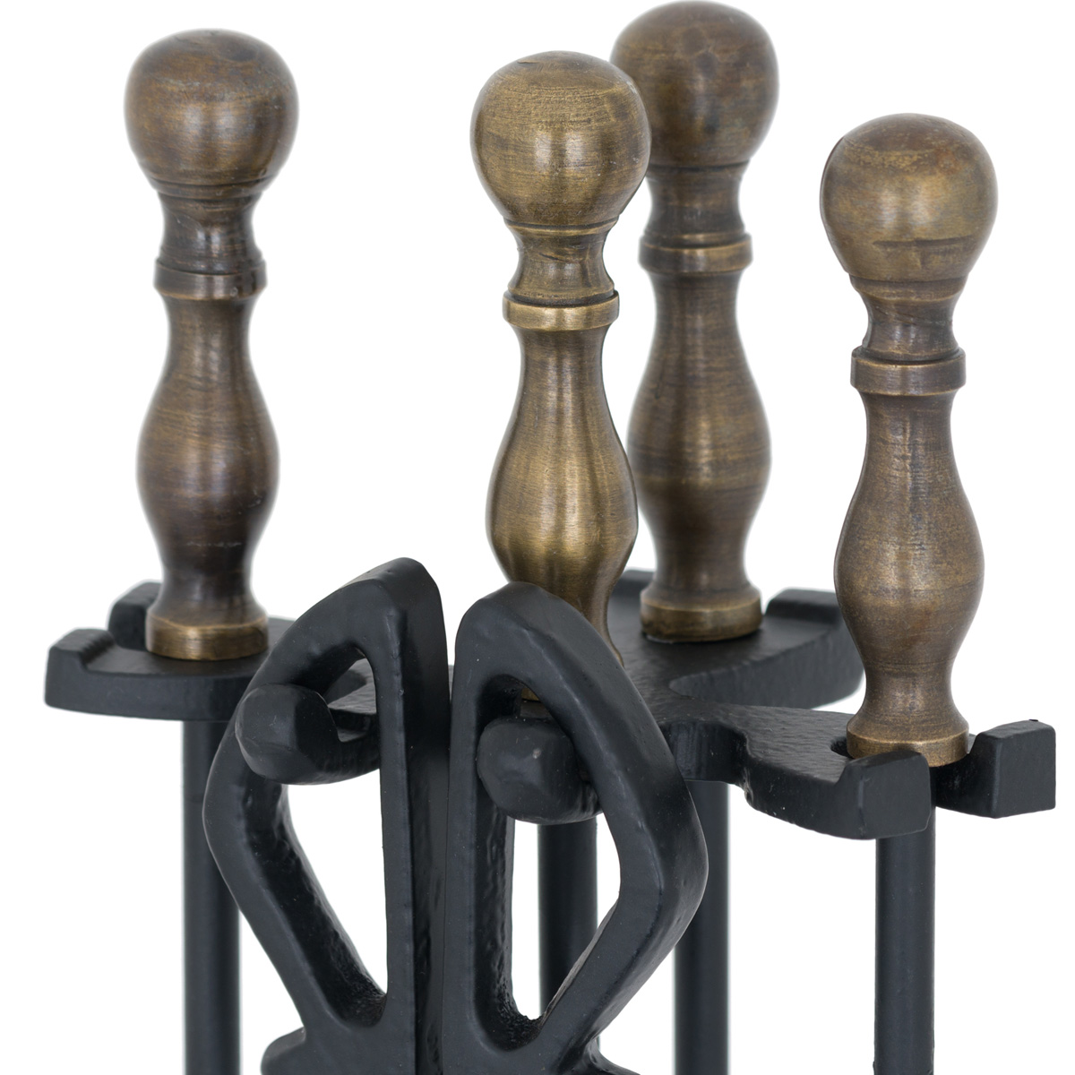 19102a Antique Style Black Fireside Companion Set Interior Flair