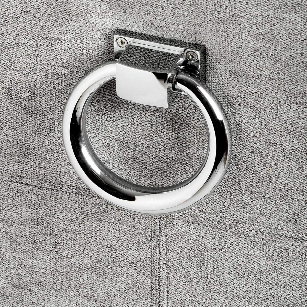 Silver Grey Upholstered Bar Stool