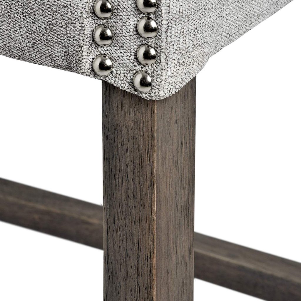 Silver Grey Upholstered Bar Stool d