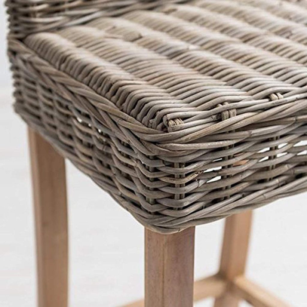 Sturdy Woven Wicker Bar Stool b