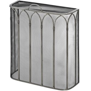 17547 Elegant Gothic Style Grey Fire Screen