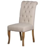 18330 Roll Top Cream Dining Chair