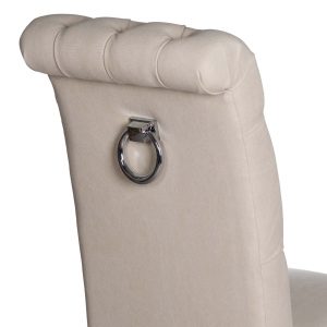 18330-c Roll Top Cream Dining Chair