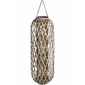 18730 Extra Large Tall Wicker Candle Lantern