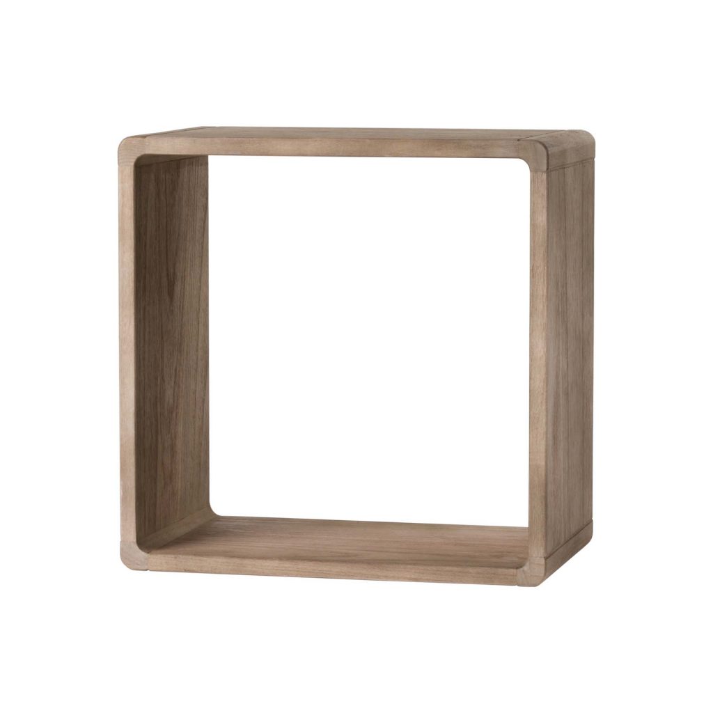 18917-b Set of 4 Wooden Open Square Shelves