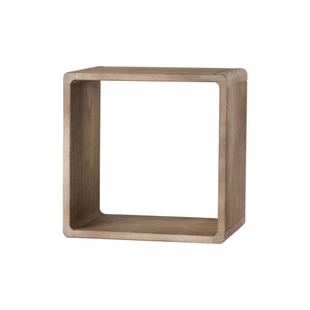 18917-c Set of 4 Wooden Open Square Shelves