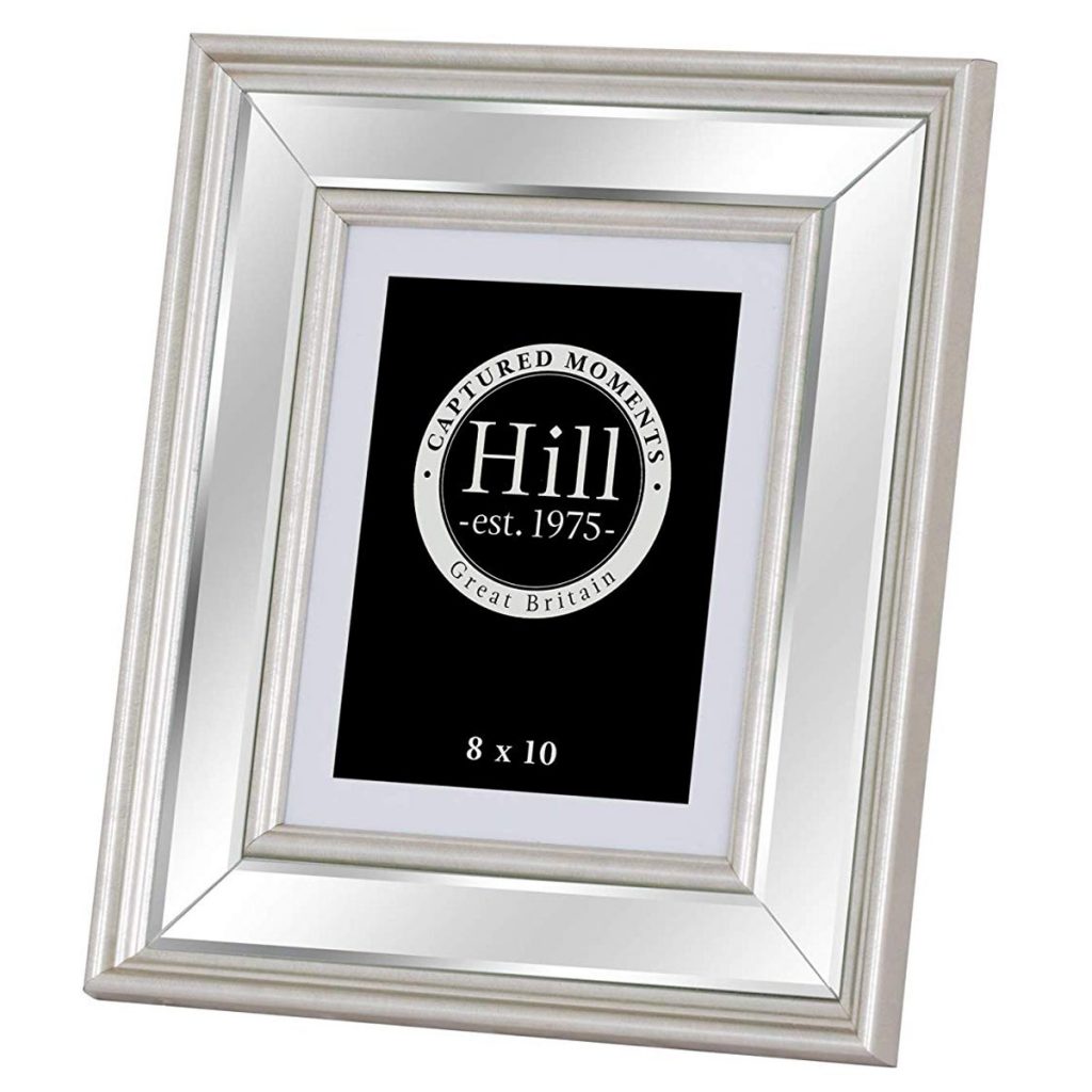 19301 Silver Bevelled Mirrored Glass Photo Frame