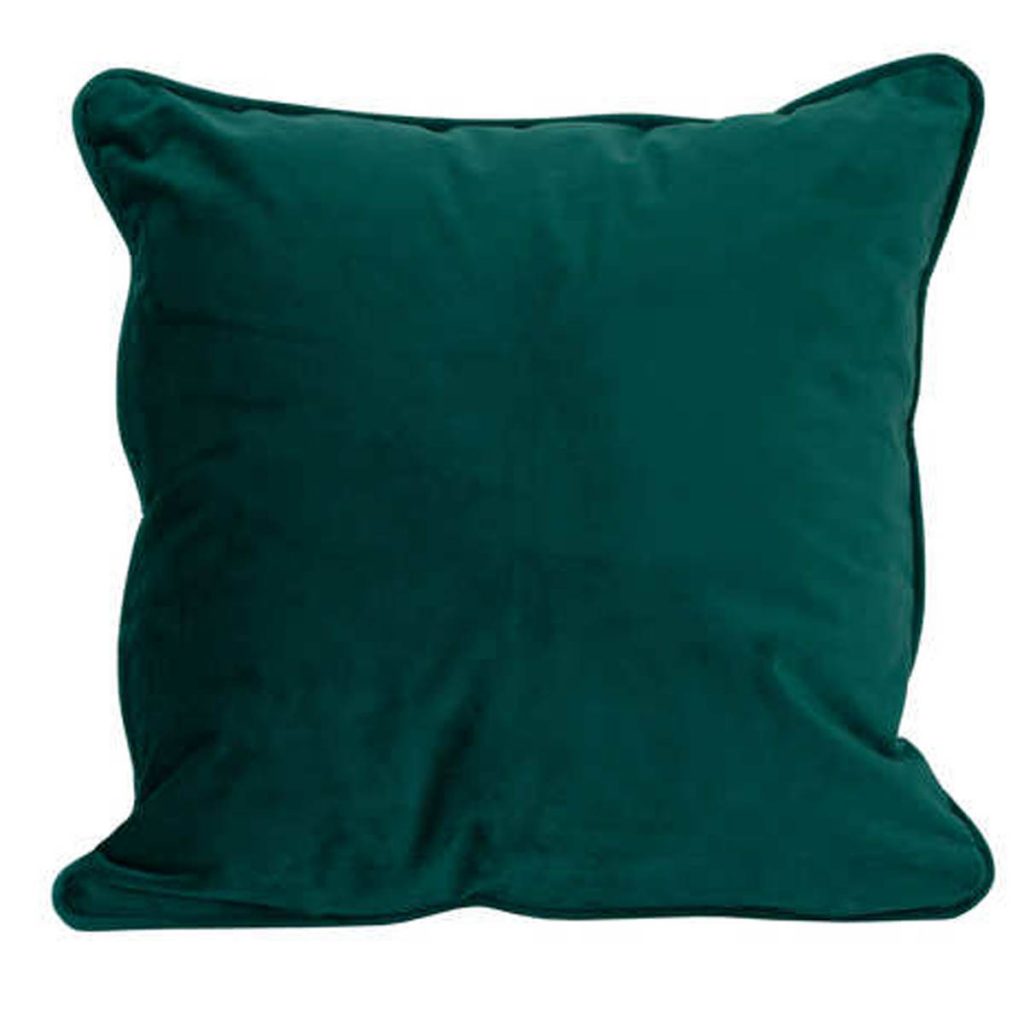 19347 Dark Green Velvet Cushion with Inner