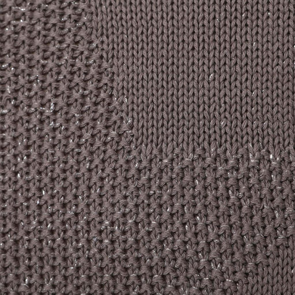 42504 a Pom Pom Star Dark Grey Knitted Cushion