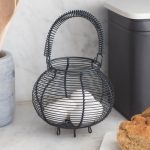 BACN01_Country Style Steel Grey Wire Egg Basket